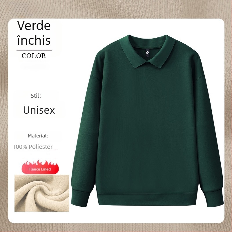 Hanorac de lucru pentru salonul de manichiură, cu logo publicitar, mâneci lungi, fără glugă, buzunare laterale, țesătură din bumbac coreean/poliester