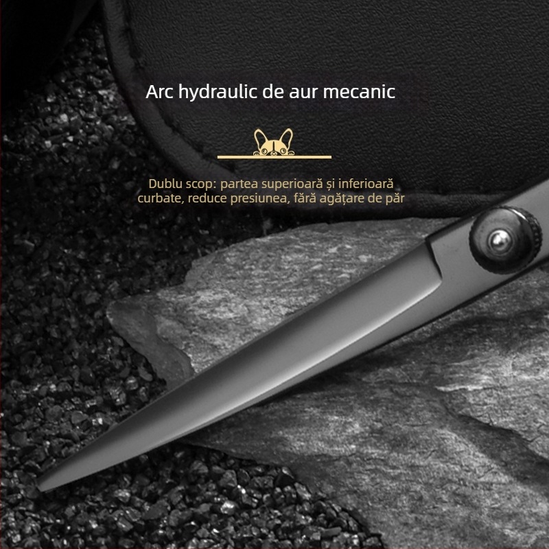 Foarfecă de îngrijire pentru animale de companie – foarfeci curbate pentru păr de câine, oțel inoxidabil 4Cr, Sillyfu