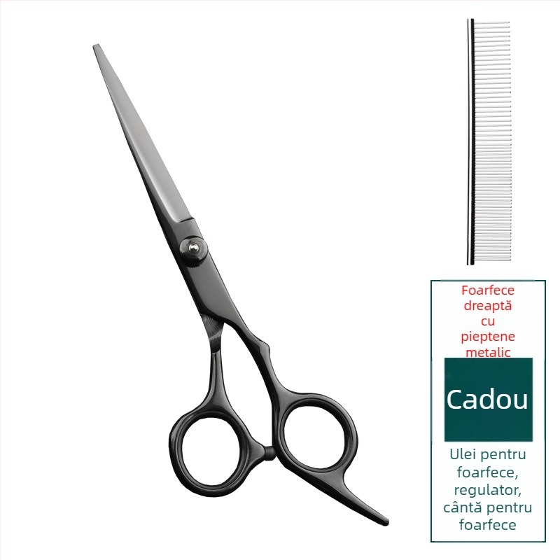 Foarfecă de îngrijire pentru animale de companie – foarfeci curbate pentru păr de câine, oțel inoxidabil 4Cr, Sillyfu