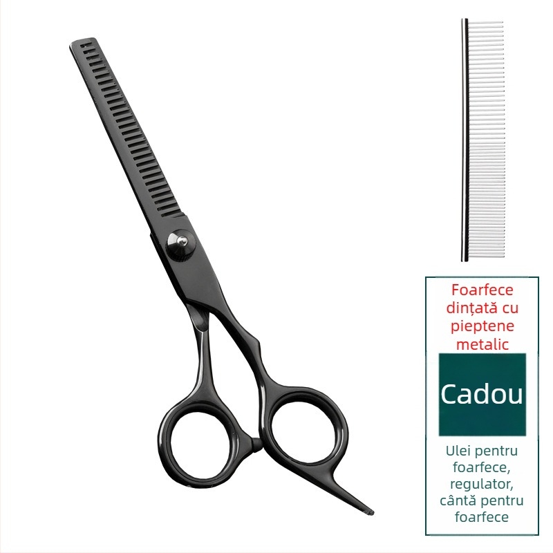 Foarfecă de îngrijire pentru animale de companie – foarfeci curbate pentru păr de câine, oțel inoxidabil 4Cr, Sillyfu