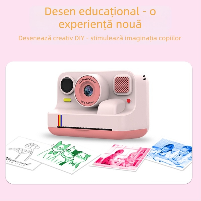 K12Pro Cameră Bluetooth pentru imprimare color, înregistrare video 1080P, ecran IPS, corp ABS, baterie de aproximativ 4 ore