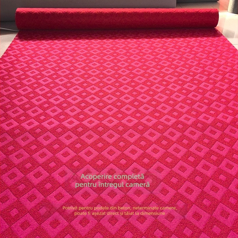 Covor cu dungi, fibră de polyester, țesut la mașină, formă personalizată, rezistent la pete