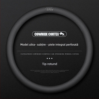 Husă volan din piele pentru Audi, diametru 38 cm, patru sezoane, stil simplu, compatibil cu A4L, A6, A3, A5, A7, A8, Q2L, Q3, Q5, Q7, Q8
