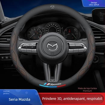 Husă de volan Mazda, stil sport, pentru toate anotimpurile, montaj dedicat