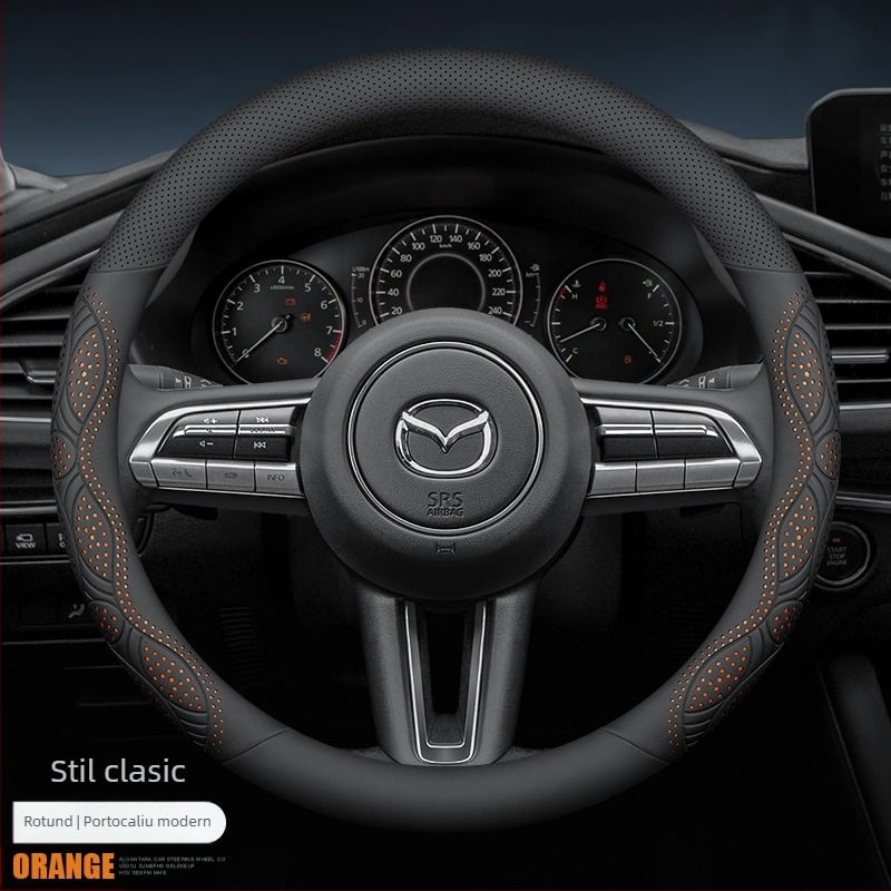 Husă de volan Mazda, stil sport, pentru toate anotimpurile, montaj dedicat