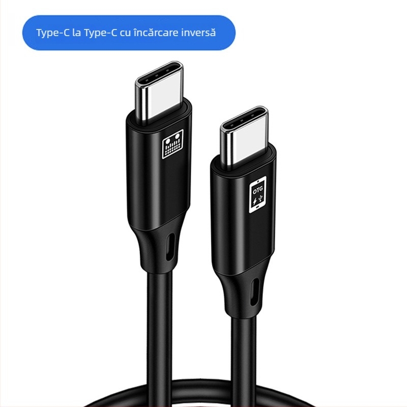 Cablu audio OTG cu mai multe interfețe, 1 la 2 splitter, compatibil Apple Type-C, transfer extins, interfețe Lightning/OTG/Micro USB/Type-C, putere maximă de ieșire 10, material: țesătură