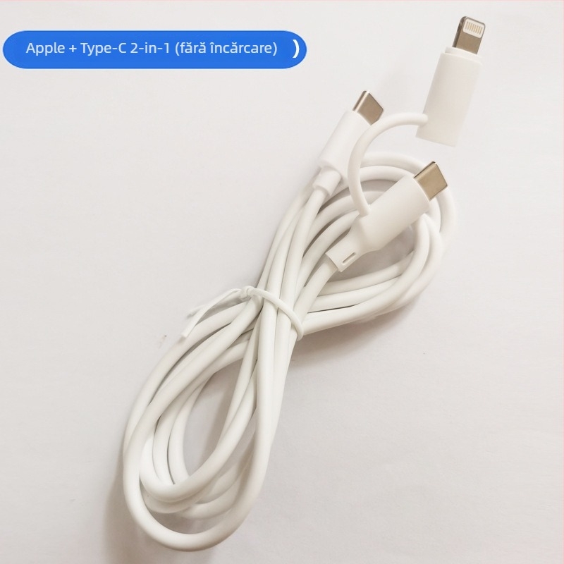 Cablu audio OTG cu mai multe interfețe, 1 la 2 splitter, compatibil Apple Type-C, transfer extins, interfețe Lightning/OTG/Micro USB/Type-C, putere maximă de ieșire 10, material: țesătură