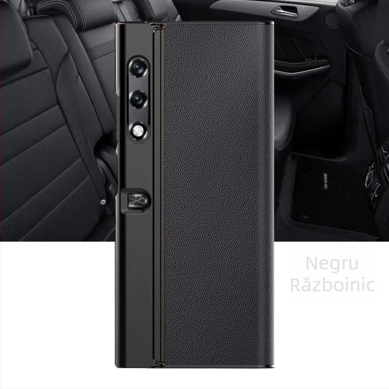 Husă pentru telefon Honor Glory VPurse cu protecție a ecranului pliabil, stil Bracket, piele naturală, anti-cădere, compatibil Glory (Brand YUGOIF; Material: Piele naturală; Funcție: Anti-cădere; Compatibil: Glory; Stil: Bracket)