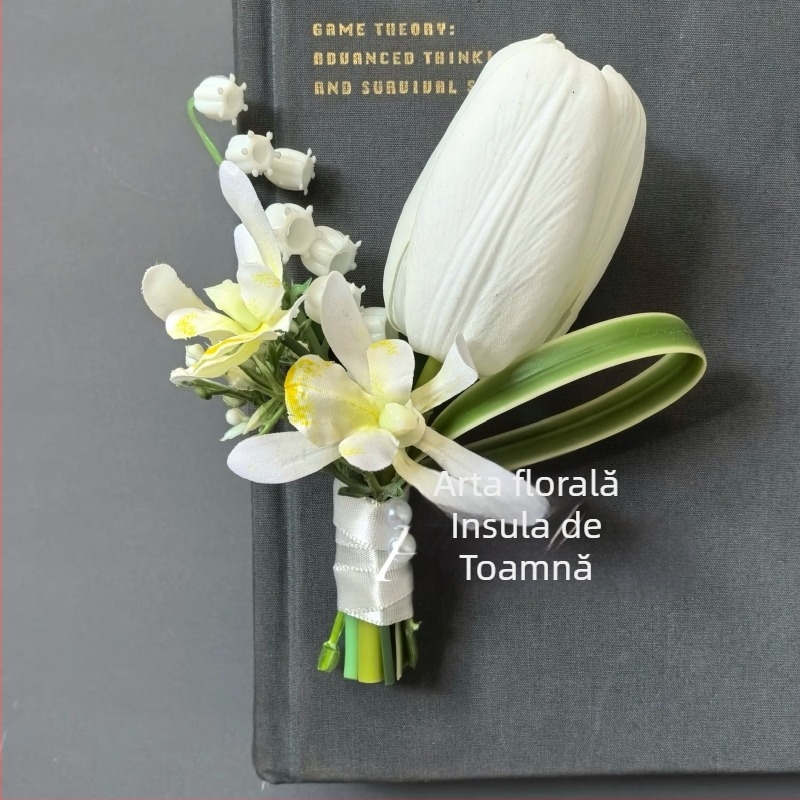 Set de flori artificiale pentru nuntă pentru mireasă, mire, domnișoarele de onoare și cavalerii de onoare – recuzită pentru fotografie de nuntă (Brand: Altele; Material: Altele; Fără personalizare; Imprimarea siglei nu este posibilă)