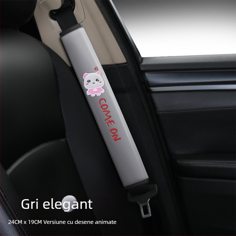 Acoperire pentru centura de siguranță auto - design desen animat, material poliester, personalizabil, logo tipărit