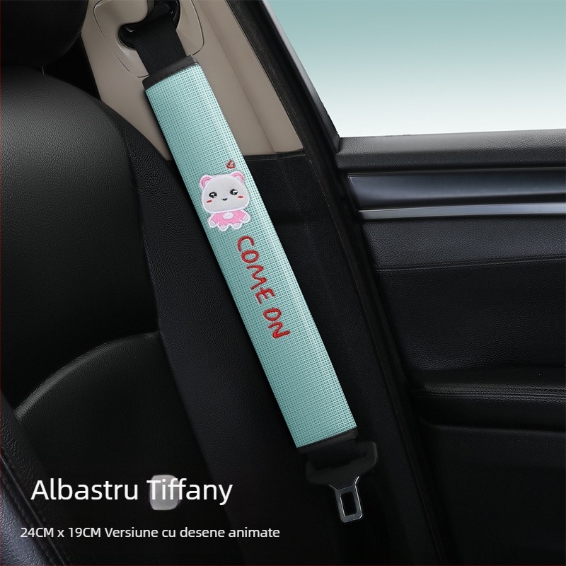 Acoperire pentru centura de siguranță auto - design desen animat, material poliester, personalizabil, logo tipărit