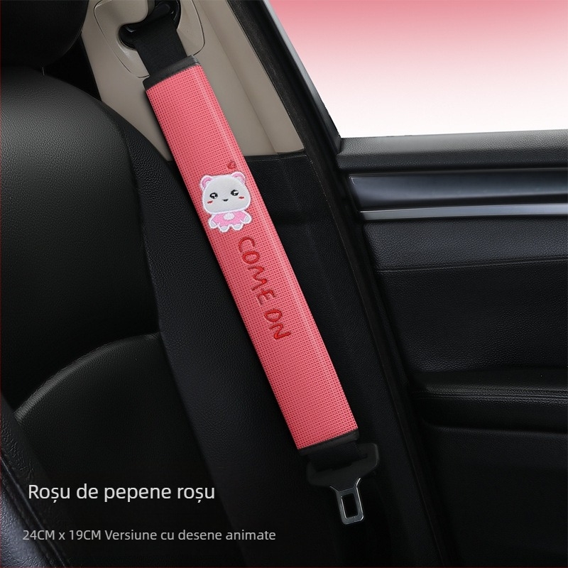 Acoperire pentru centura de siguranță auto - design desen animat, material poliester, personalizabil, logo tipărit