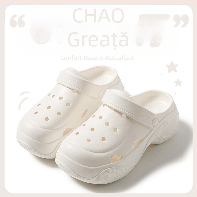 Sandale de plajă Crocs, cu sprijin pentru arc, EVA pe partea superioară și talpă EVA, talpa 5 mm, vara 2025