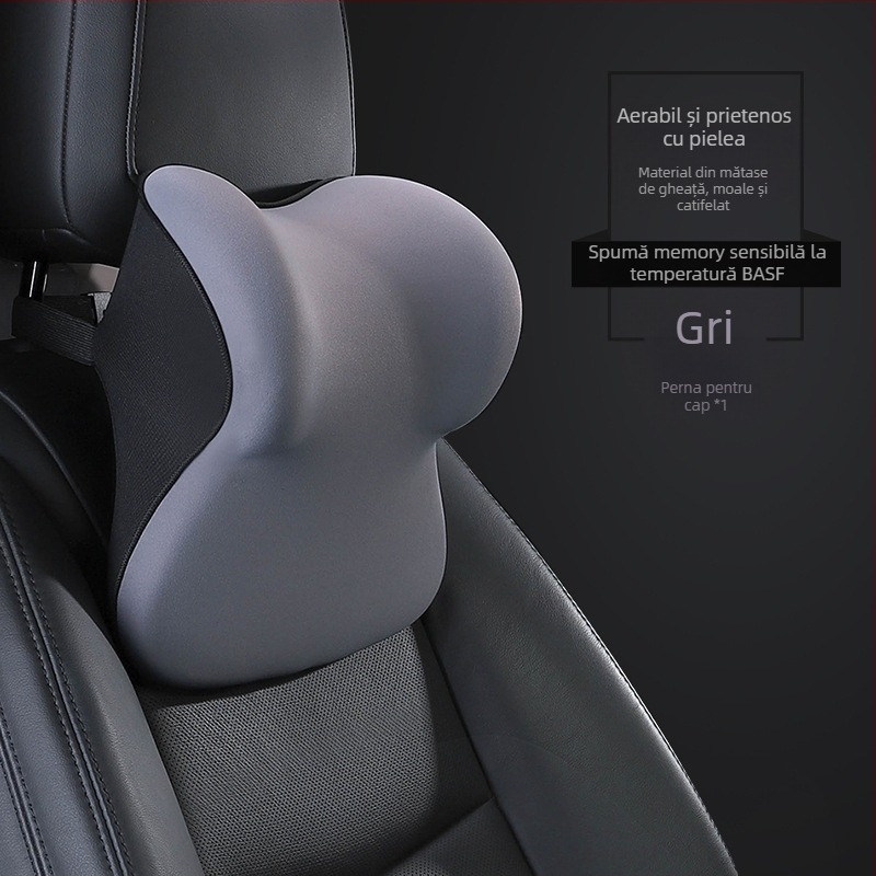 Pernă pentru suportul de cap auto (Exterior din fibre sintetice; Umplutură din fibre sintetice; Potrivire universală; Patru anotimpuri; Personalizabil)