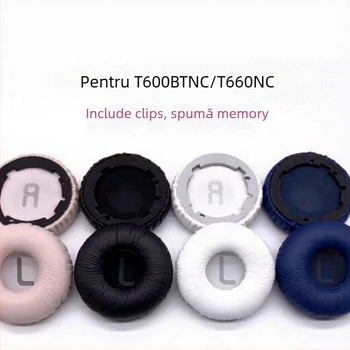 Capac de curea din piele pentru căști JBL T600BT/Tune 600BTNc/660NC/670NC, cu cataramă pentru montare ușoară