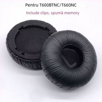 Capac de curea din piele pentru căști JBL T600BT/Tune 600BTNc/660NC/670NC, cu cataramă pentru montare ușoară