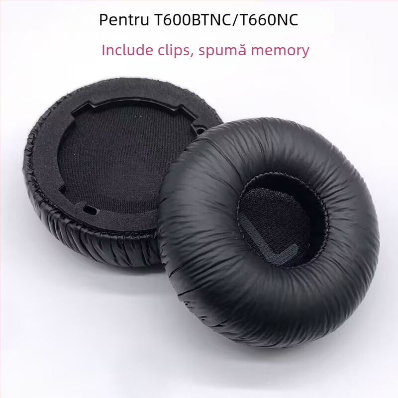Capac de curea din piele pentru căști JBL T600BT/Tune 600BTNc/660NC/670NC, cu cataramă pentru montare ușoară