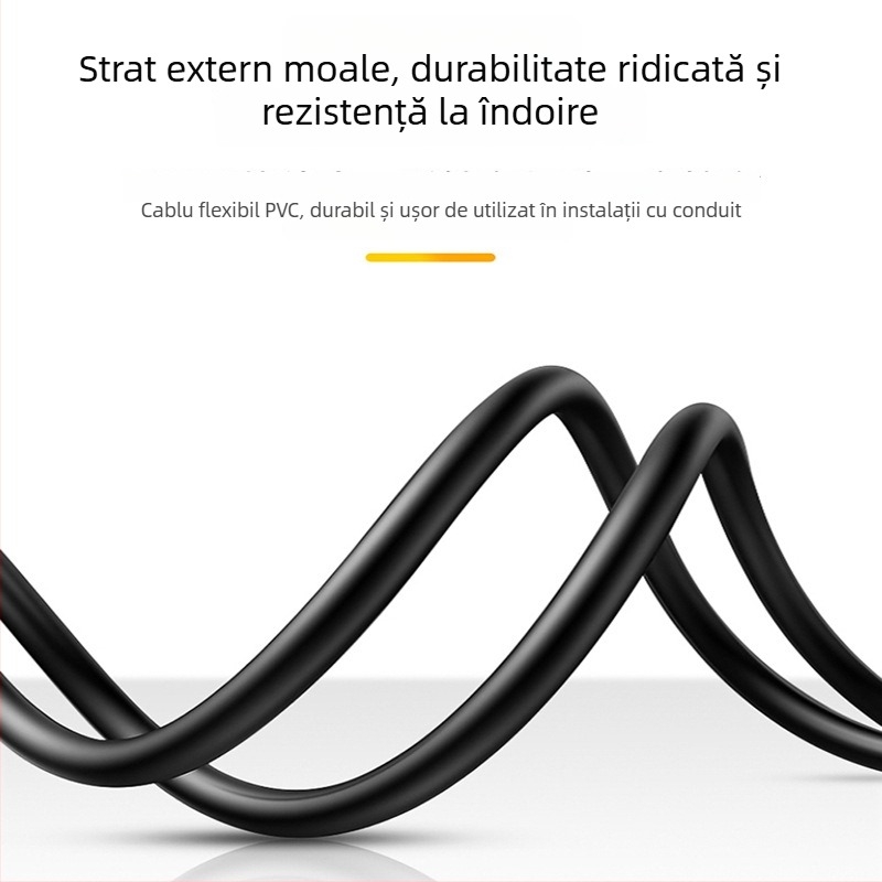 Cablu HDMI la HDMI cu îndoire multiaxială (sus/jos/stânga/dreapta), versiunea 2.1, suport 8K, lungime 1 m