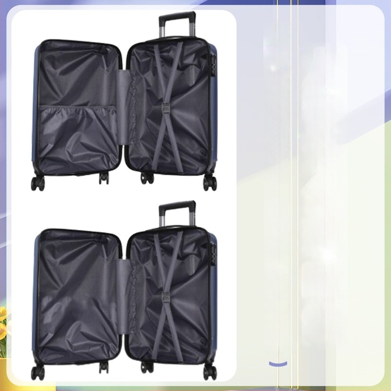 Set de bagaje cu trusă cosmetică – material ABS+PC, roți universale, deschidere cu fermoar, mâner telescopic, lacăt cu combinație