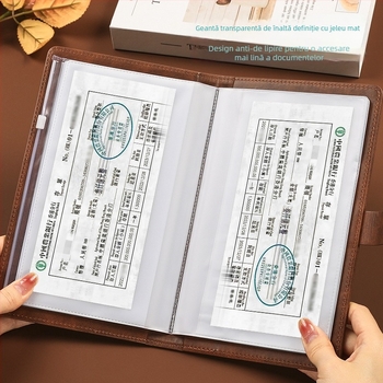 Organizator facturi – dosar din piele moale, personalizare cu logo