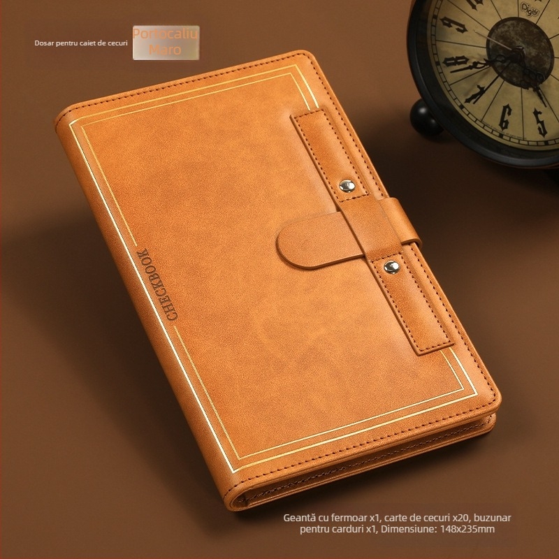 Organizator facturi – dosar din piele moale, personalizare cu logo