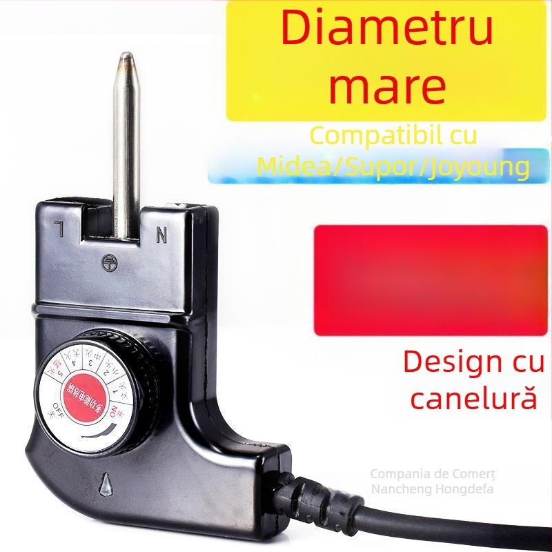 Stil coreean, oală electrică multifuncțională cu cablu de alimentare și priză cu trei pini, cablu de reglare a temperaturii pentru oală electrică și tigaie-grill