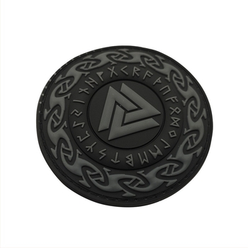 Etichetă PVC BACK HAND cu logo Odin, brățară Velcro pentru moral, pentru sporturi în aer liber, unisex, Iarna 2024