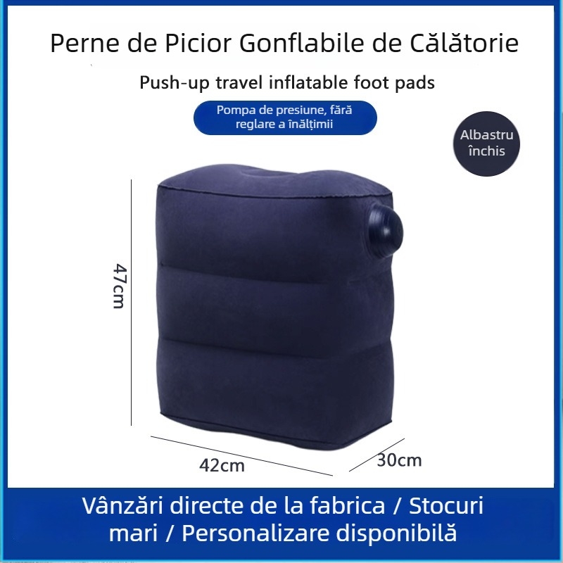 Suport portabil gonflabil pentru picioare Bridgeon ZJM-AY030, PVC catifelare, grosime 0,45 mm, dimensiuni 42×30×32 cm, greutate 330–600 g
