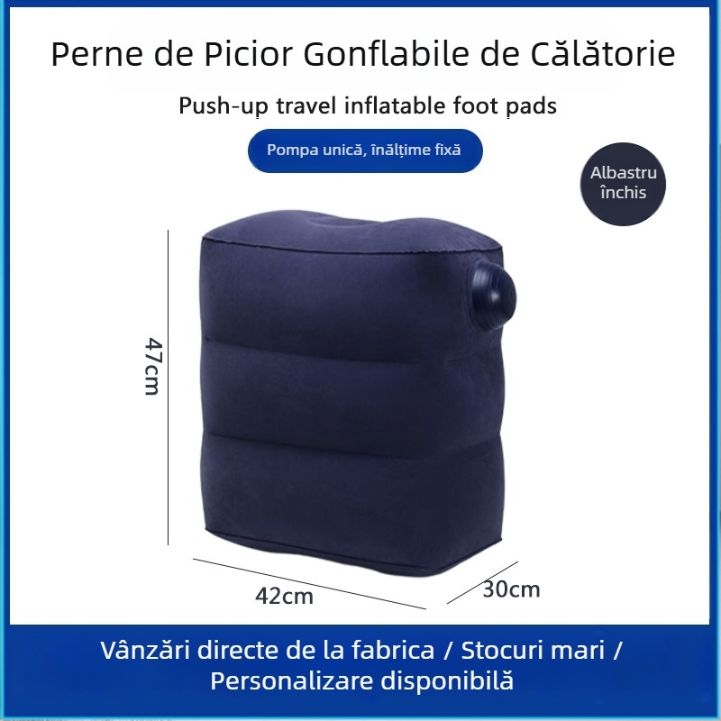 Suport portabil gonflabil pentru picioare Bridgeon ZJM-AY030, PVC catifelare, grosime 0,45 mm, dimensiuni 42×30×32 cm, greutate 330–600 g