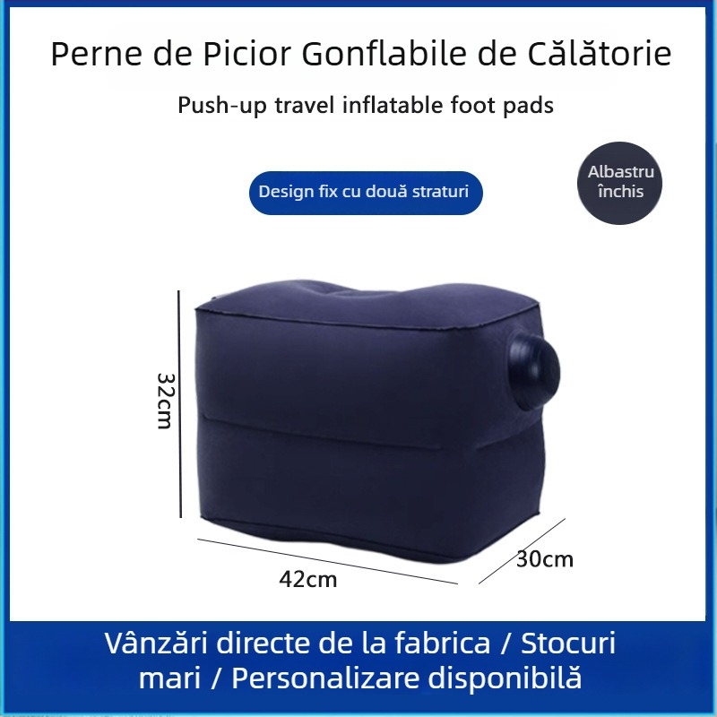Suport portabil gonflabil pentru picioare Bridgeon ZJM-AY030, PVC catifelare, grosime 0,45 mm, dimensiuni 42×30×32 cm, greutate 330–600 g