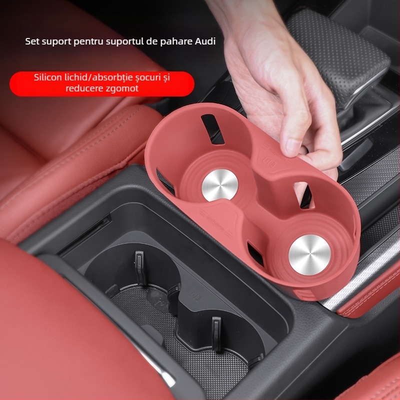 Pad de depozitare din silicon pentru cotieră, pentru Audi Q5L, compatibil cu A4/A6L; fabricat în Guangzhou, fără personalizare.