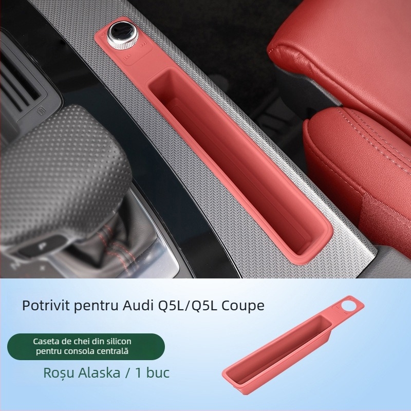 Pad de depozitare din silicon pentru cotieră, pentru Audi Q5L, compatibil cu A4/A6L; fabricat în Guangzhou, fără personalizare.