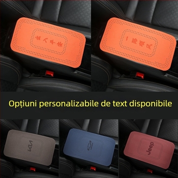 Covoraș pentru cotiera auto din suede, marca CHE AI REN/STARPARTNER, personalizabil cu logo