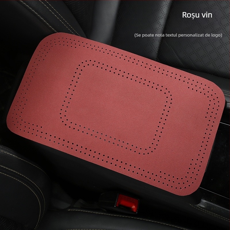Covoraș pentru cotiera auto din suede, marca CHE AI REN/STARPARTNER, personalizabil cu logo