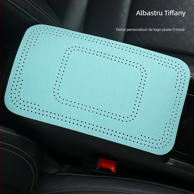 Covoraș pentru cotiera auto din suede, marca CHE AI REN/STARPARTNER, personalizabil cu logo