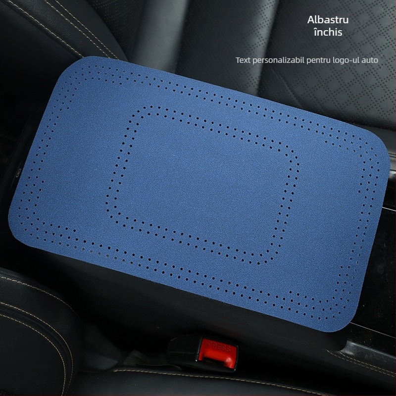 Covoraș pentru cotiera auto din suede, marca CHE AI REN/STARPARTNER, personalizabil cu logo