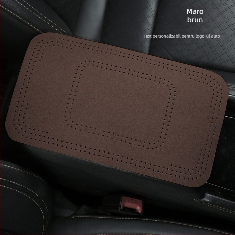 Covoraș pentru cotiera auto din suede, marca CHE AI REN/STARPARTNER, personalizabil cu logo