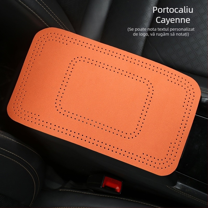Covoraș pentru cotiera auto din suede, marca CHE AI REN/STARPARTNER, personalizabil cu logo