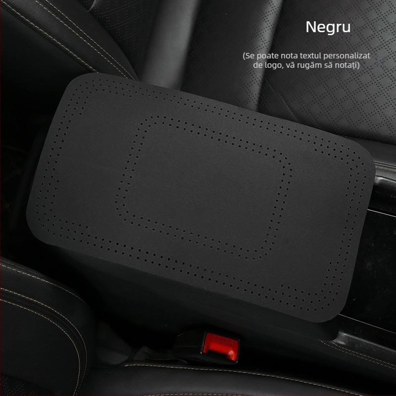 Covoraș pentru cotiera auto din suede, marca CHE AI REN/STARPARTNER, personalizabil cu logo