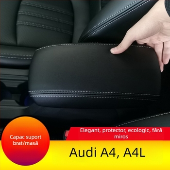 Husă din piele pentru cotiera Audi A4/A4L – protecție decorativă, model Ad-a4-a4l-fsxt-00001