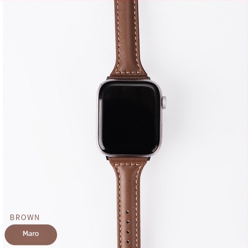 Apple Watch S10 curea din piele artificială — design retro, vară 2025, stil elegant minimalist pentru afaceri și uz zilnic
