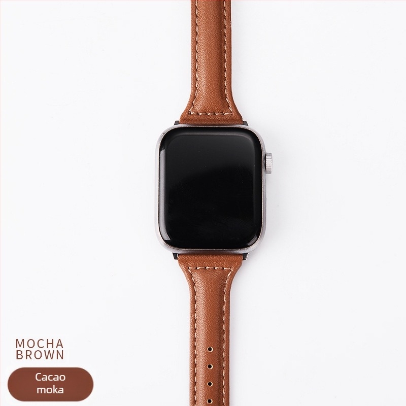 Apple Watch S10 curea din piele artificială — design retro, vară 2025, stil elegant minimalist pentru afaceri și uz zilnic