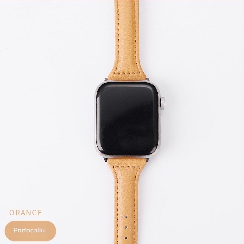 Apple Watch S10 curea din piele artificială — design retro, vară 2025, stil elegant minimalist pentru afaceri și uz zilnic