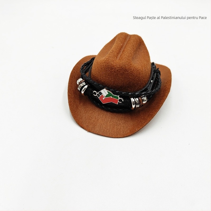 Pălărie cowboy pentru animale de companie cu model desen animat, poliester, țesătură grea plată, prelucrare mecanizată, potrivită pentru toate anotimpurile, pălărie pentru petrecere de ziua de naștere