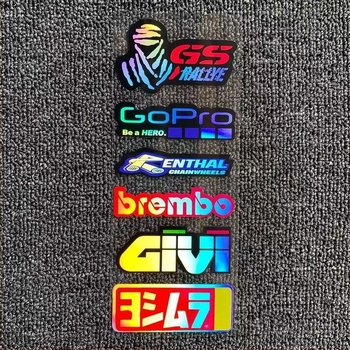 Set de autocolante pentru motocicletă și cască, cu efect reflectorizant și laser, pentru autocolante sponsorizare în curse