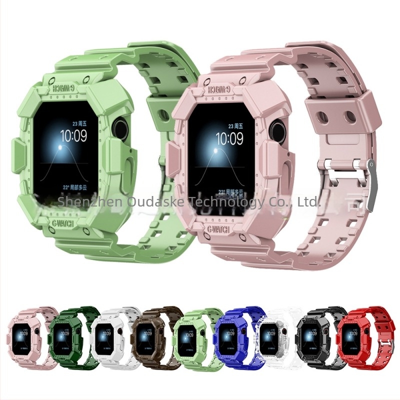 Brățară TPU dintr-o bucată pentru Apple Watch SE, model glaciar, cod 876543