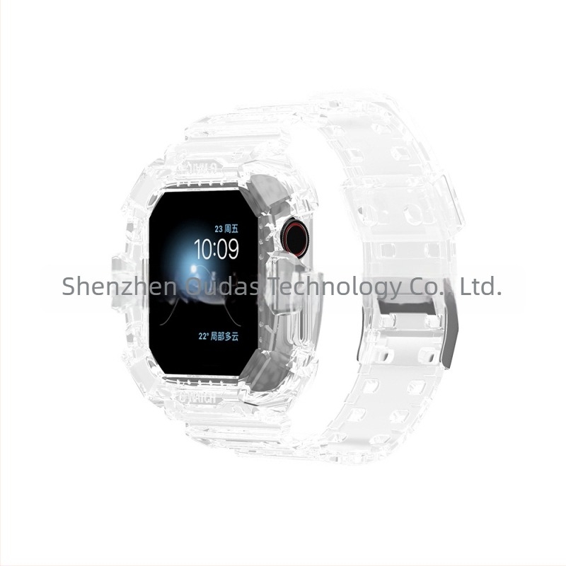 Brățară TPU dintr-o bucată pentru Apple Watch SE, model glaciar, cod 876543
