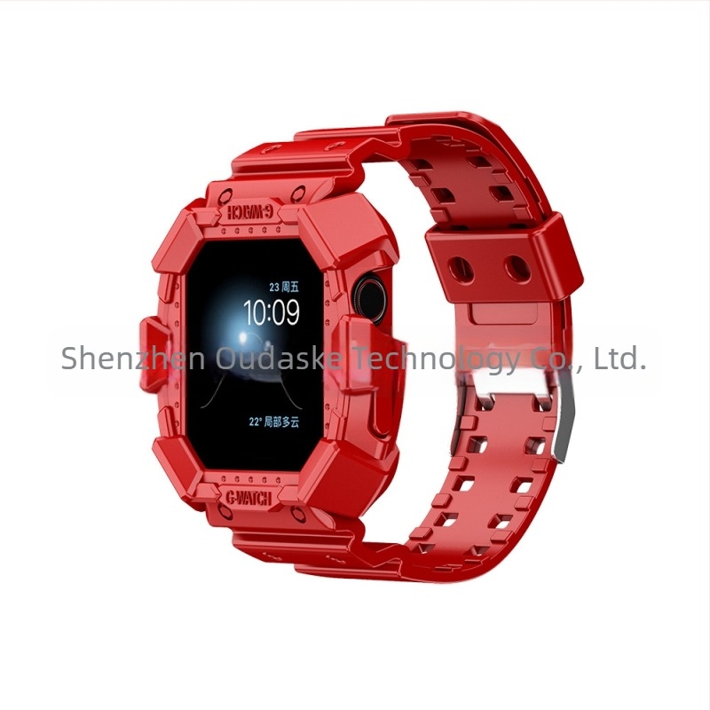 Brățară TPU dintr-o bucată pentru Apple Watch SE, model glaciar, cod 876543