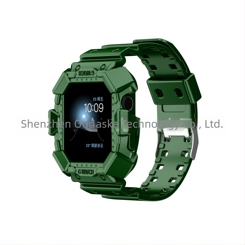 Brățară TPU dintr-o bucată pentru Apple Watch SE, model glaciar, cod 876543