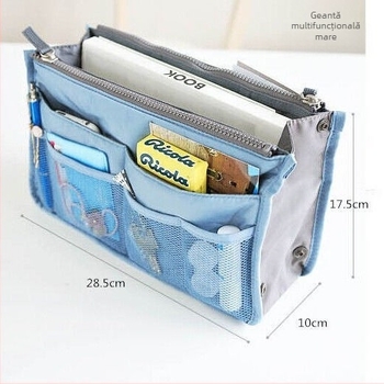 Geantă de mână fashion multifunctională, organizator interior pentru obiecte mici, pentru toalete și machiaj (Brand Unique; Material: Pânză; Funcție: Pliabil; Stil: Japonez)